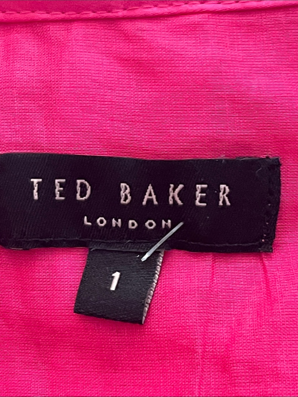 Ted Baker London Vibrant Pink Satin Ruffle Dress - Picture 6 of 6